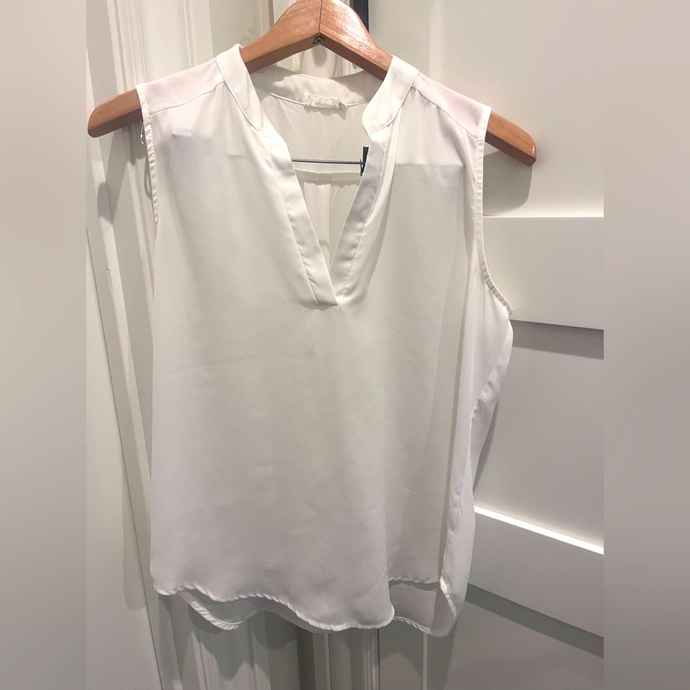 Adrienne White Sleeveless top